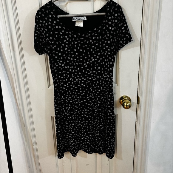 y2k ditsy stretch dress 90s floral - Picture 1 of 5
